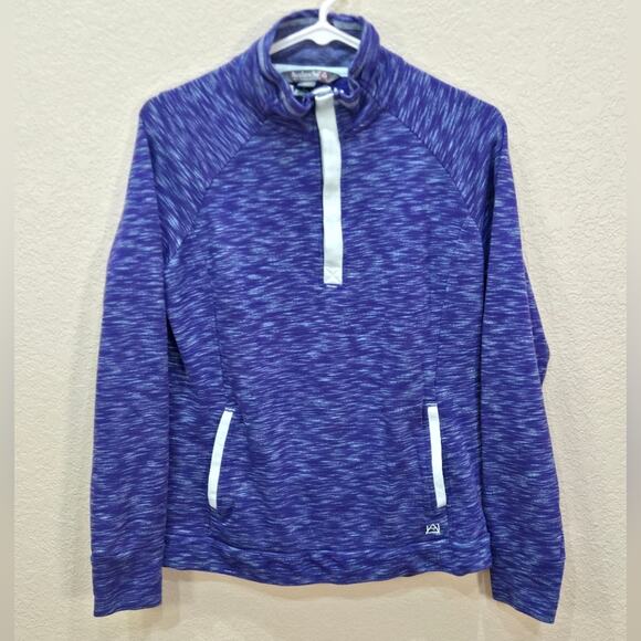 Avalanche Loma Snap Neck Pullover Sweater women’s size medium purple/blue Medium - Picture 1 of 12